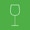 A simplified symbol of a wine glass