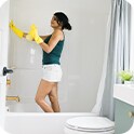 A simplified symbol of a bathtub

