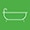 A simplified symbol of a bathtub