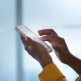 person on their smartphone