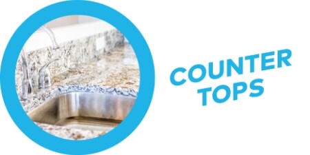 Image of a counter top labeled counter tops
