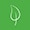 A simplified symbol of a leaf