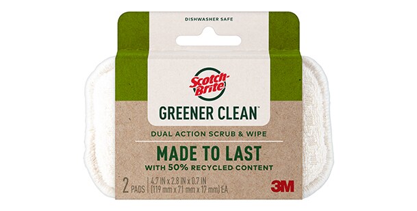 Scotch-Brite® Greener Clean™ Dual Action Scrub & Wipe
