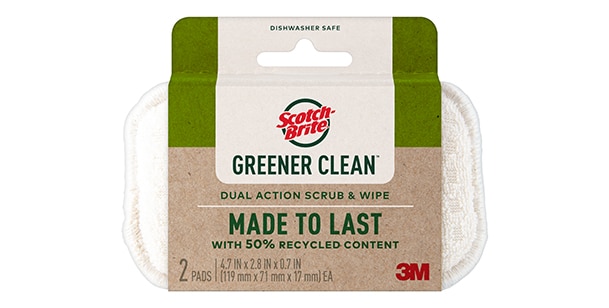 Scotch-Brite® Greener Clean™ Dual Action Scrub & Wipe
